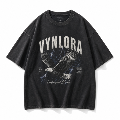 VYNLORA Oversized Graphic T-Shirt (5) VYNLORA Thunder Eagle Oversized Graphic T-Shirt