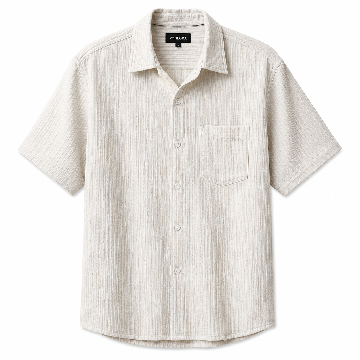 VYNLORA Textured Breeze Casual Shirt